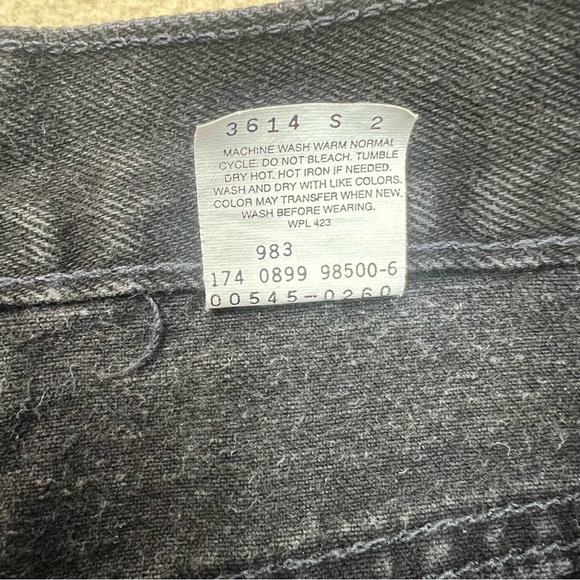 Vintage Levis 545 Jeans Mens Tag 34x30 Black Loose Fit Tapered Leg Y2k Brown tab - Picture 7 of 9